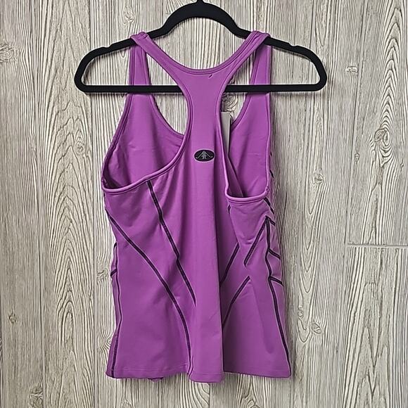 Alex and Abby Purple Athletic Racerback Tank Top Built In Bra Womens Size XL NWT - Picture 2 of 9